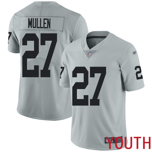 Oakland Raiders Limited Silver Youth Trayvon Mullen Jersey NFL Football #27 Inverted Legend Jersey->youth nfl jersey->Youth Jersey